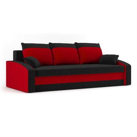Nagy méretű HEWLET kanapéágy. Fekete /piros Signal-butor