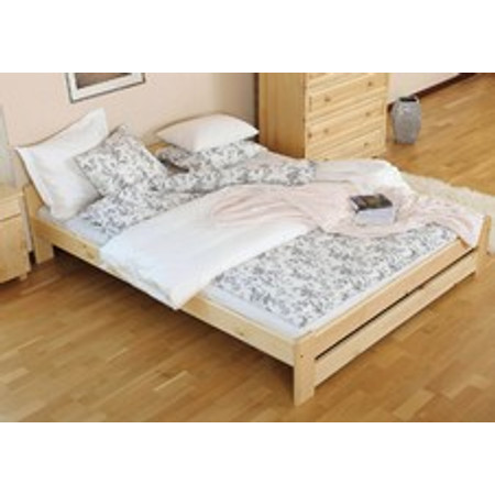 Euro Ágy ágyráccsal (tömör fenyő) 180 x 200 cm Fenyő Maxi-Drew