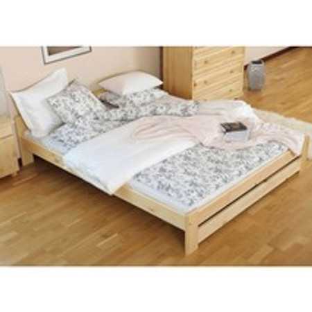 Emelt masszív ágy ágyráccsal 140x200 cm Fenyő Home Line