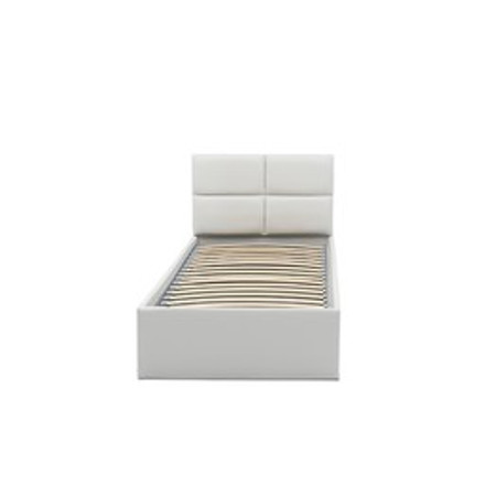 Kárpitozott ágy MONOS II matrac nélkül mérete 140x200 cm - Eco-bőr Fehér Eko-bőr Signal-butor