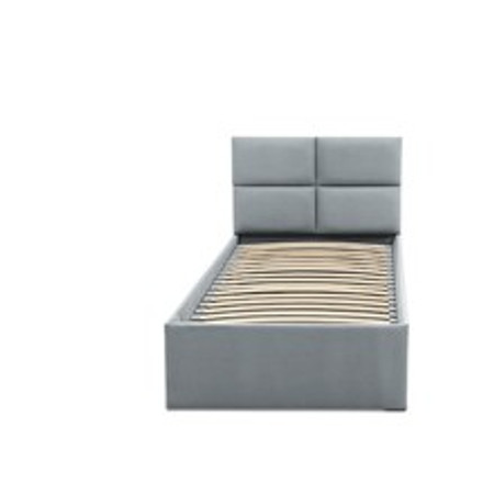 MONOS kárpitozott ágy matrac nélkül mérete 90x200 cm Világos szürke Signal-butor