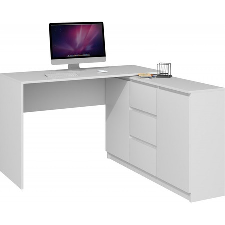 2D3S számítógép asztal komóddal fehér TOP Nábytek
