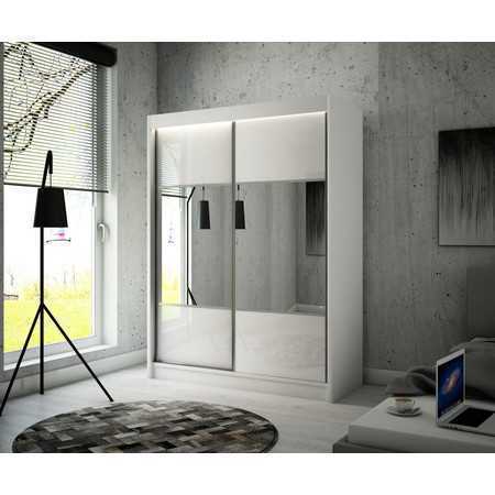 Rico Gardróbszekrény (250 cm) Vanília Fehér/matt Furniture
