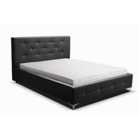 AGNES kárpitozott ágy (fekete) 180x200 cm TT-FURNITURE