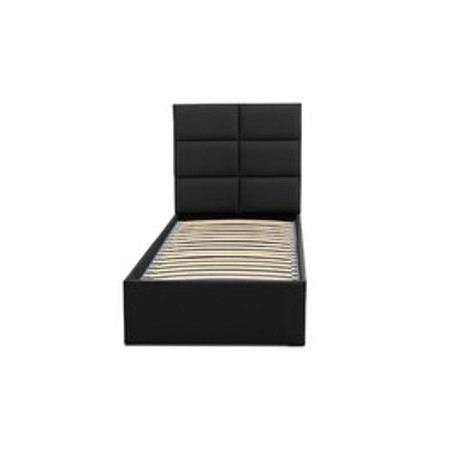 Kárpitozott ágy TORES II matrac nélkül mérete 90x200 cm - Eco-bőr Fekete Eko-bőr Signal-butor