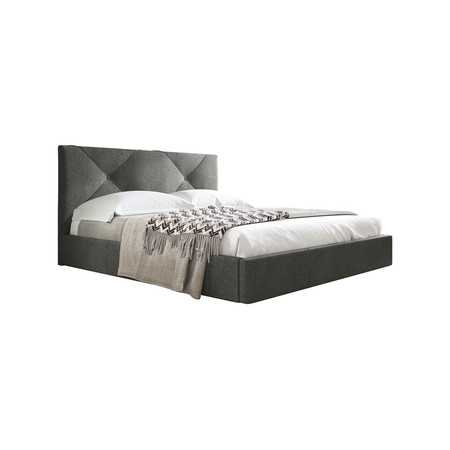 Kárpitozott ágy KARINO mérete 180x200 cm Sötét szürke TT-FURNITURE