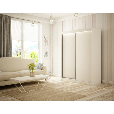 Bergo Gardróbszekrény - 150 cm Fehér/matt Furniture