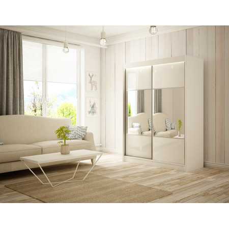 Rico Gardróbszekrény - 200 cm Fehér Fehér/matt Furniture