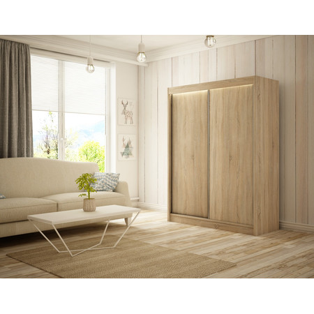 Bergo Gardróbszekrény - 150 cm Sonoma tölgy Furniture