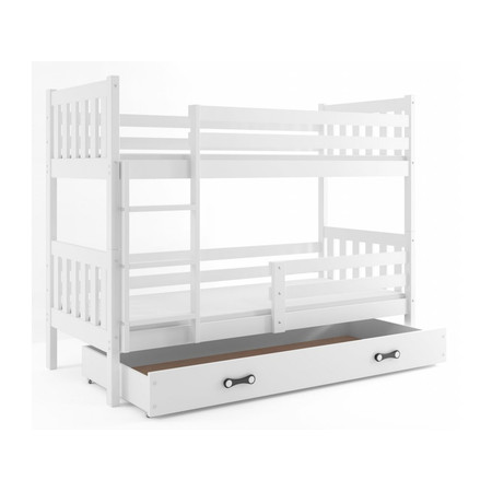 Gyermek emeletes ágy CARINO tárolóhellyel 80x160 cm - fehér Fehér BMS