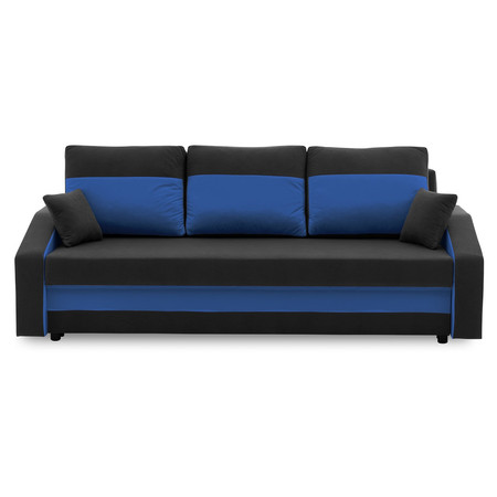 Velká rozkládací pohovka HEWLET PLUS color Černá + tmavě modrá SG-nábytek