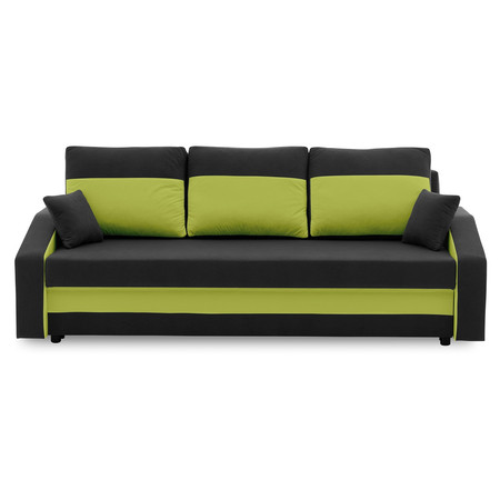 Velká rozkládací pohovka HEWLET PLUS color Černá + zelená SG-nábytek