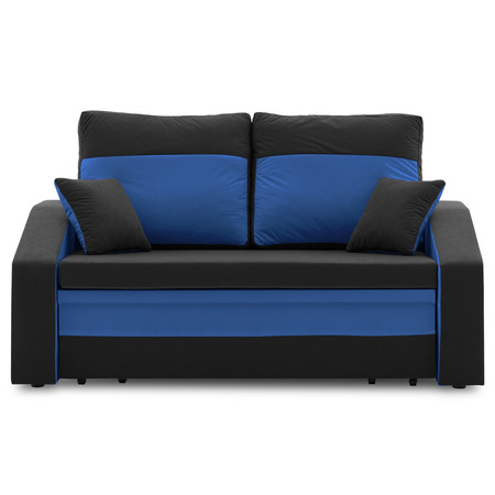 Rozkládací pohovka HEWLET PLUS color Černá + tmavě modrá SG-nábytek
