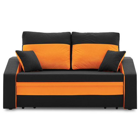 Rozkládací pohovka HEWLET PLUS color Černá + oranžová SG-nábytek