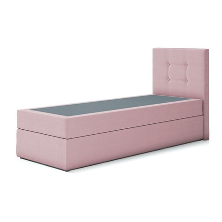 Čalouněná postel DALMINE s pružinovou matrací rozměr 80x200 cm Růžová Levá strana otvírání SG butor