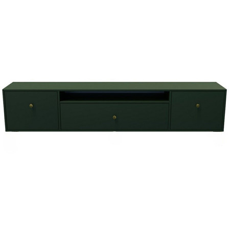 Závěsný televizní stolek RTV Mell 180 cm - zelená Zelená Furniture