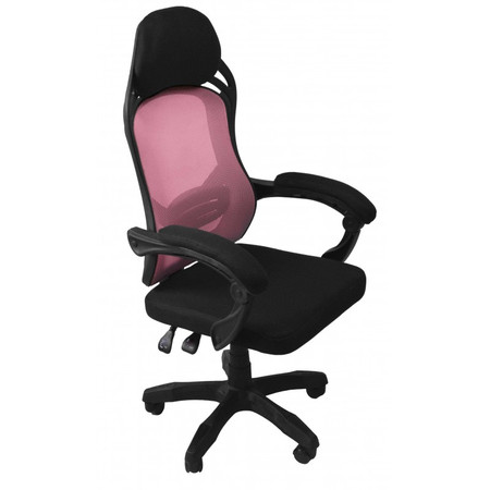 Oscar irodai szék - fekete/rózsaszín TOP Nábytek