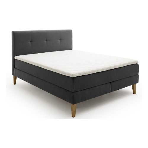 Antracitszürke boxspring ágy 160x200 cm Stockholm – Meise Möbel