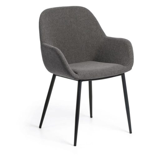 Antracitszürke étkezőszék Konna – Kave Home
