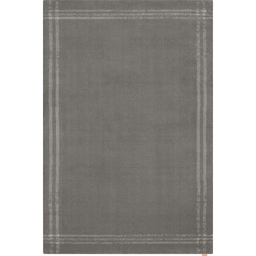 Antracitszürke gyapjú szőnyeg 133x190 cm Calisia M Grid Rim – Agnella