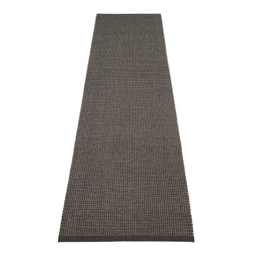 Antracitszürke kültéri-beltéri futószőnyeg 70x300 cm Emm Black Linen – Pappelina