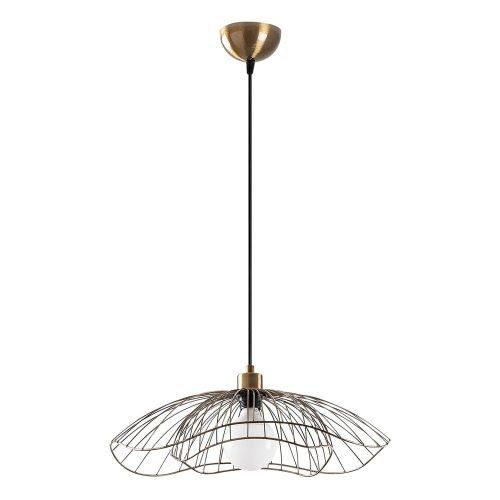 Aranyszínű függőlámpa fém búrával ø 50 cm Farac – Opviq lights