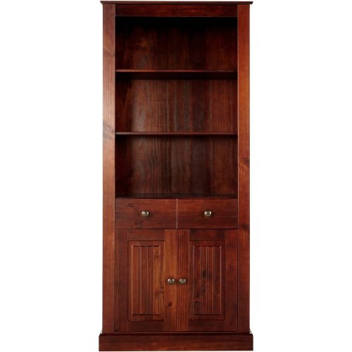 Barna borovi fenyő könyvespolc 181x31 cm Mille – Støraa