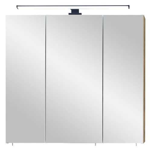 Barna függő fürdőszoba szekrény tükörrel 75x70 cm Set 374 - Pelipal