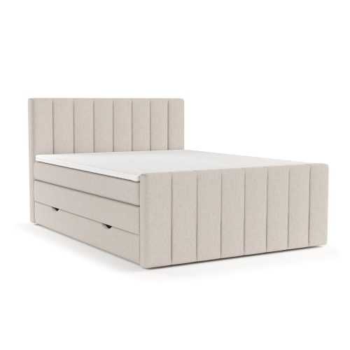 Bézs ágyneműtartós boxspring ágy 200x200 cm Ruby – Maison de Rêve