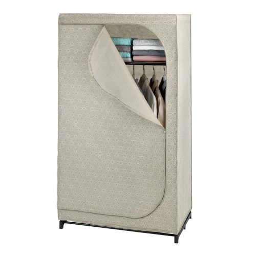 Bézs textil ruhásszekrény 90x160 cm Balance – Wenko