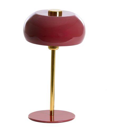 Borvörös asztali lámpa fém búrával (magasság 40 cm) Surin – Light & Living