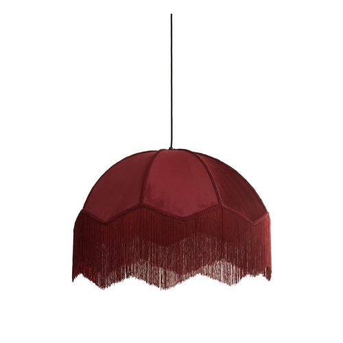 Borvörös függőlámpa textil búrával ø 50 cm Malacia – Light & Living