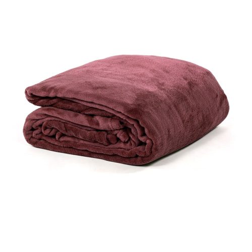 Borvörös mikroplüss ágytakaró franciaágyra 220x240 cm Cosy – Tiseco Home Studio