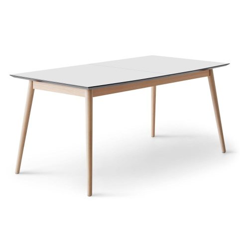 Bővíthető étkezőasztal fehér asztallappal hosszabbító asztallappal 100x210 cm Meza – Hammel Furniture