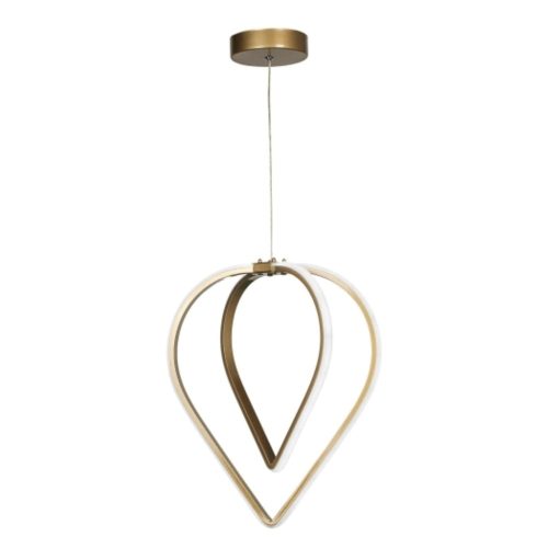Bronzszínű fém LED függőlámpa ø 33 cm Pars – Squid Lighting