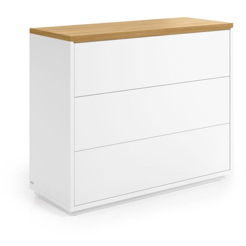 Fehér alacsony komód 90x75 cm Abilen – Kave Home
