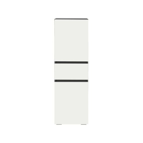 Fehér-antracitszürke magas keskeny fürdőszoba szekrény 38x130 cm Wisla – Støraa