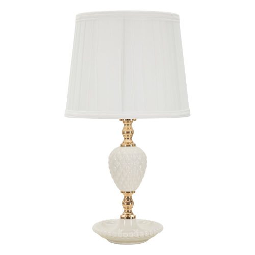 Fehér asztali lámpa textil búrával (magasság 44 cm) Torre – Mauro Ferretti