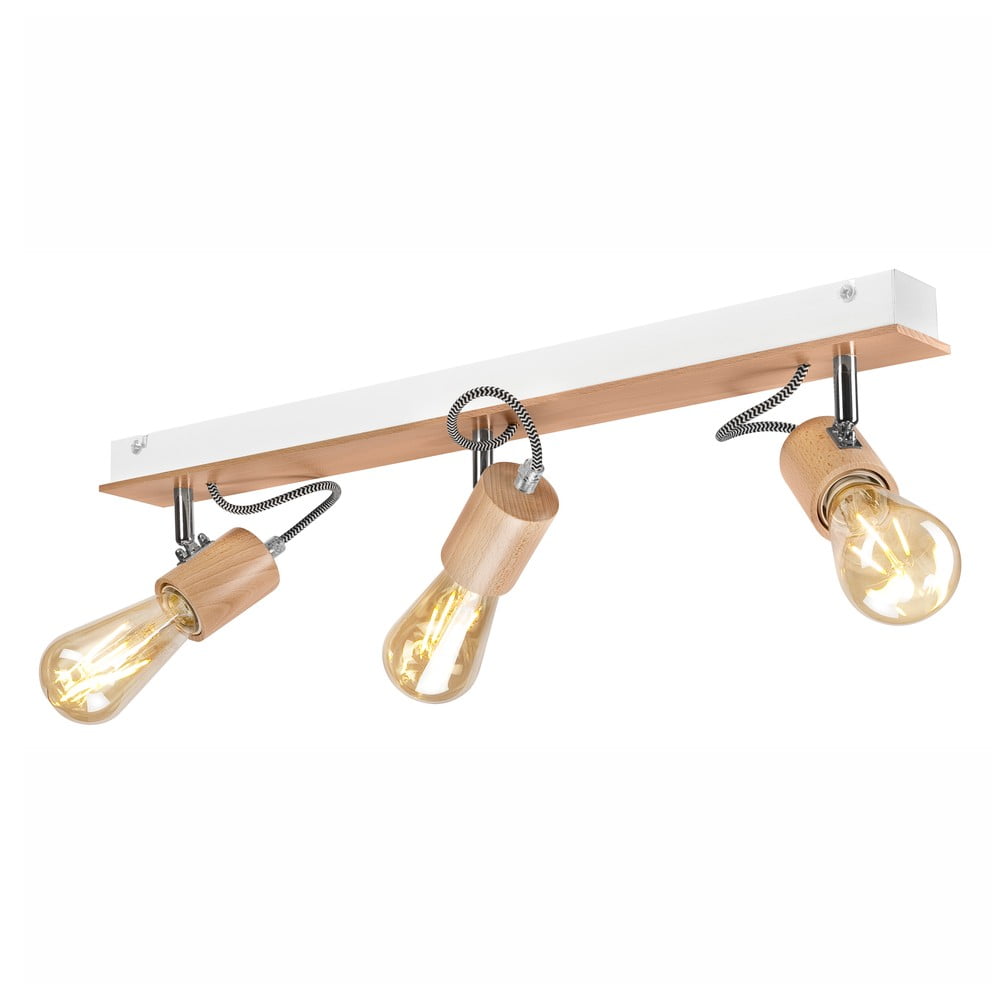 Fehér-barna mennyezeti lámpa lámpabúra nélkül Gustavo – LAMKUR