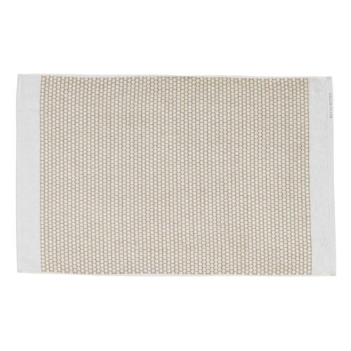 Fehér-bézs textil fürdőszobai kilépő 50x80 cm Grid – Mette Ditmer Denmark