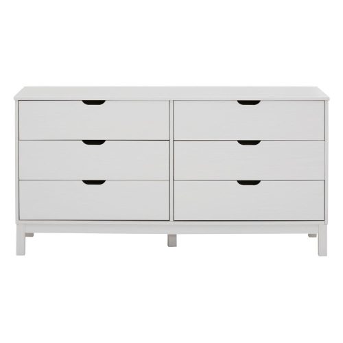 Fehér borovi fenyő alacsony komód 150x75 cm Post – Støraa