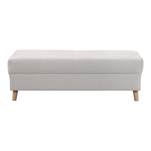 Fehér buklé puff Ariella – Ropez