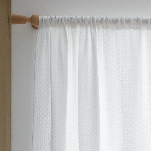 Fehér fényáteresztő függöny 140x229 cm Muscat Waffle – Pineapple Elephant