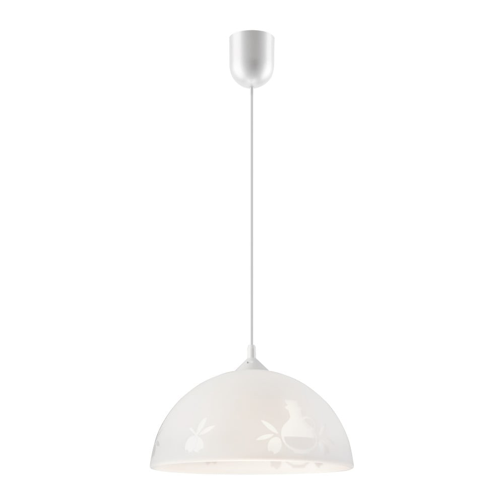 Fehér függőlámpa ø 30 cm – LAMKUR