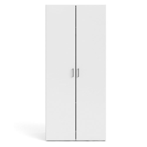 Fehér ruhásszekrény 78x175 cm Space – Tvilum