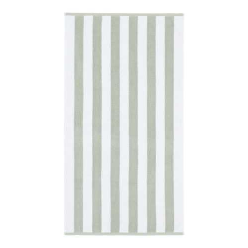 Fehér-szürke pamut fürdőlepedő 70x120 cm Stripe Jacquard – Bianca