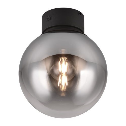 Fekete LED mennyezeti lámpa üveg búrával ø 30 cm Cipallone – CINQUE