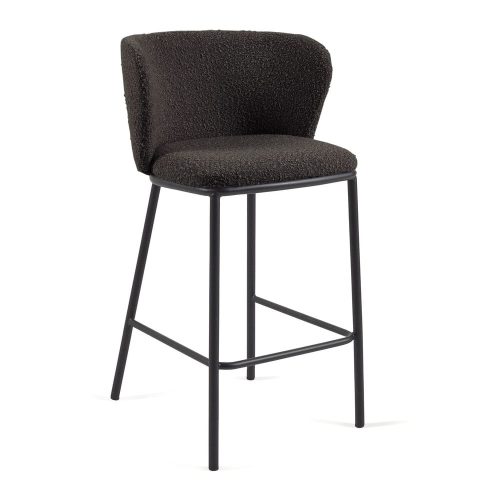 Fekete bárszék (ülésmagasság 65 cm) Ciselia – Kave Home
