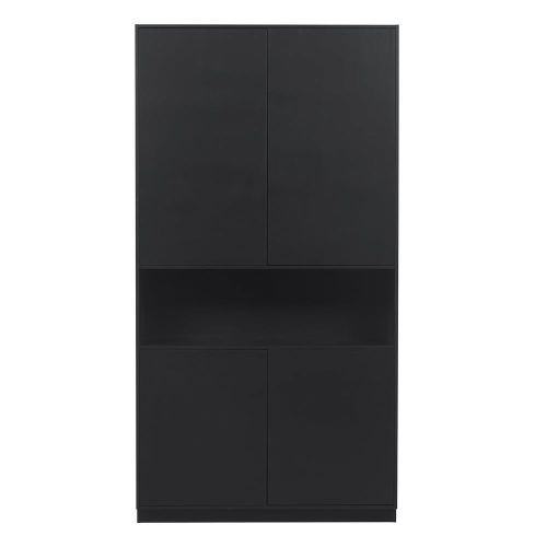 Fekete borovi fenyő moduláris szekrény 110x210 cm Finca – WOOOD