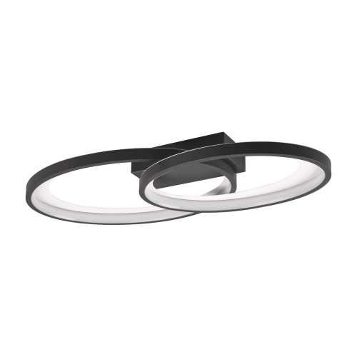 Fekete-fehér LED mennyezeti lámpa 30x57 cm Malaga – Trio